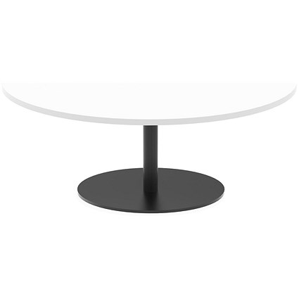 Italia Poseur Round Coffee Table, 1200mm Wide, 475mm High, White Italia Poseur Round Coffee Table, 1200mm Wide, 475mm High, White