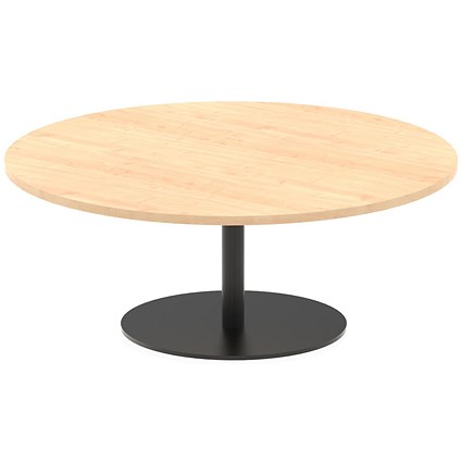 Italia Poseur Round Coffee Table, 1200mm Wide, 475mm High, Maple