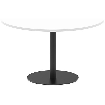 Italia Poseur Round Table, 1200mm Wide, 720mm High, White Italia Poseur Round Table, 1200mm Wide, 720mm High, White