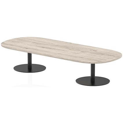 Italia Boardroom Coffee Table, 2400x1000x475mm, Grey Oak