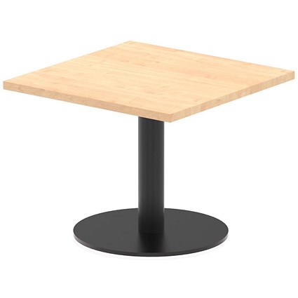 Italia Poseur Square Table, 600mm Wide, 475mm High, Maple