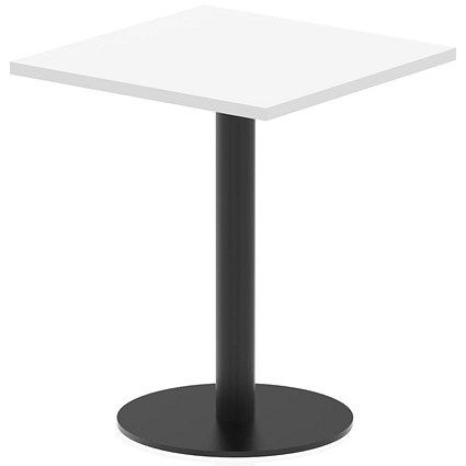 Italia Poseur Square Table, 600mm Wide, 720mm High, White