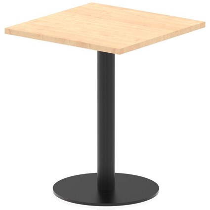 Italia Poseur Square Table, 600mm Wide, 720mm High, Maple
