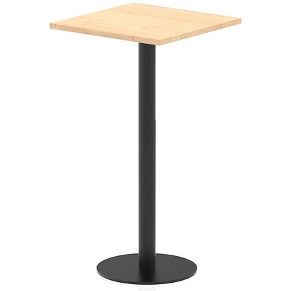 Italia Poseur Square Table, 600mm Wide, 1145mm High, Maple