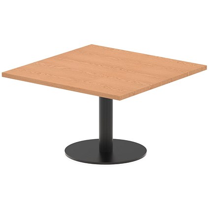 Italia Poseur Square Table, 800mm Wide, 475mm High, Oak