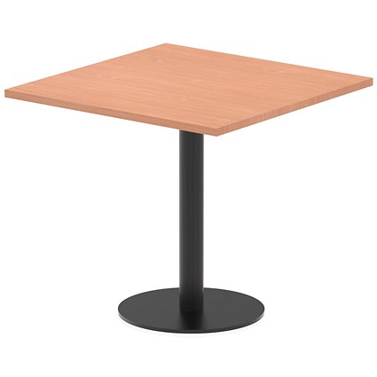 Italia Poseur Square Table, 800mm Wide, 720mm High, Beech
