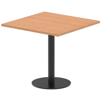 Italia Poseur Square Table, 800mm Wide, 720mm High, Oak