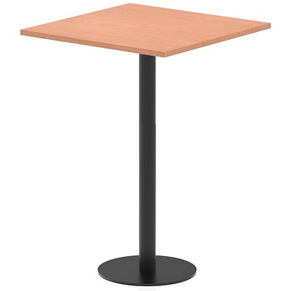 Italia Poseur Square Table, 800mm Wide, 1145mm High, Beech