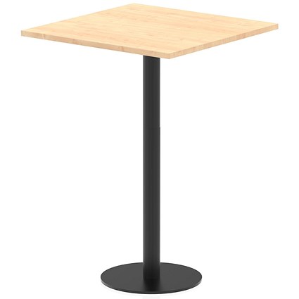 Italia Poseur Square Table, 800mm Wide, 1145mm High, Maple
