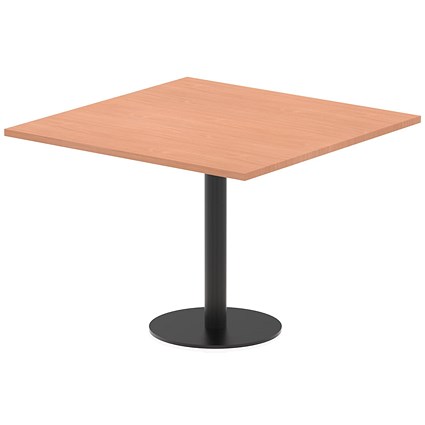 Italia Poseur Square Table, 1000mm Wide, 720mm High, Beech