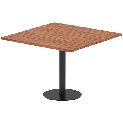 Italia Poseur Square Table, 1000mm Wide, 720mm High, Walnut