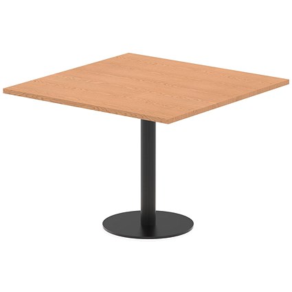 Italia Poseur Square Table, 1000mm Wide, 720mm High, Oak