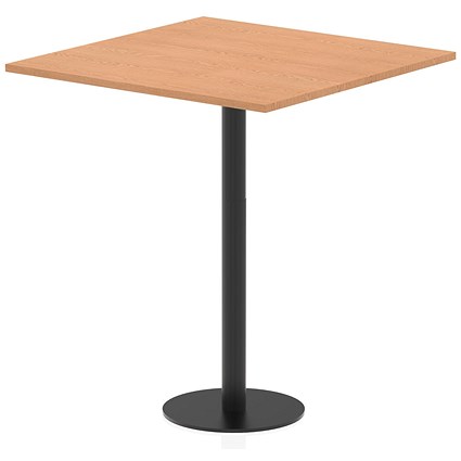 Italia Poseur Square Table, 1000mm Wide, 1145mm High, Oak