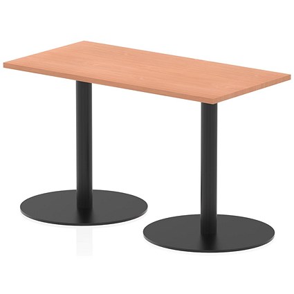 Italia Poseur Rectangular Table, 1200x600x720mm, Beech
