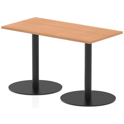 Italia Poseur Rectangular Table, 1200x600x720mm, Oak