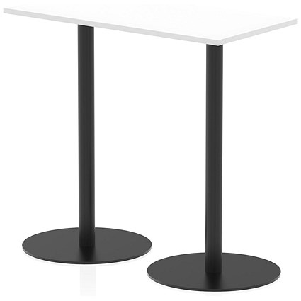 Italia Poseur Rectangular Table, 1200x600x1145mm, White