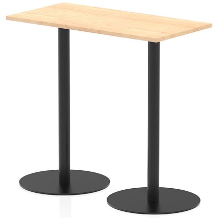 Italia Poseur Rectangular Table, 1200x600x1145mm, Maple