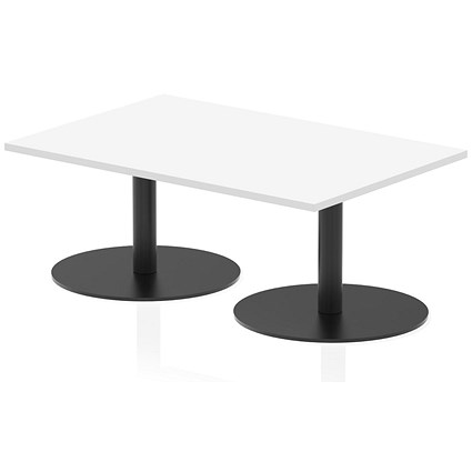Italia Rectangular Coffee Table, 1200x800x475mm, White