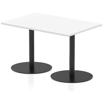 Italia Poseur Rectangular Table, 1200x800x720mm, White