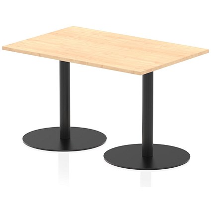 Italia Poseur Rectangular Table, 1200x800x720mm, Maple
