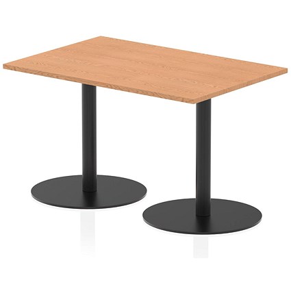 Italia Poseur Rectangular Table, 1200x800x720mm, Oak