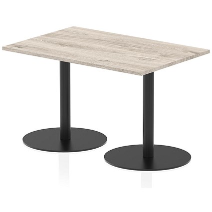 Italia Poseur Rectangular Table, 1200x800x720mm, Grey Oak