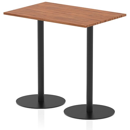 Italia Poseur Rectangular Table, 1200x800x1145mm, Walnut