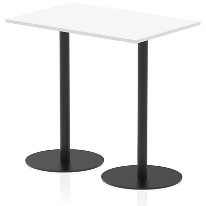 Italia Poseur Rectangular Table, 1200x800x1145mm, White
