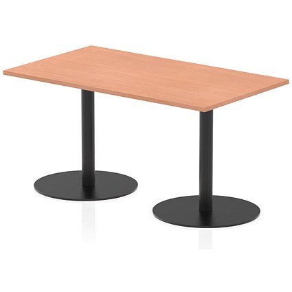 Italia Poseur Rectangular Table, 1400x800x720mm, Beech
