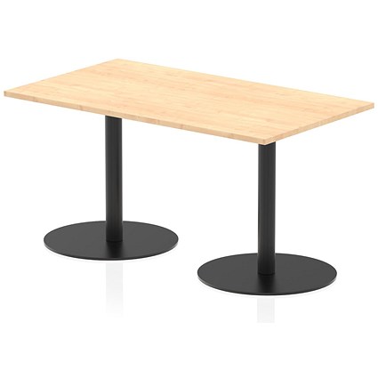 Italia Poseur Rectangular Table, 1400x800x720mm, Maple