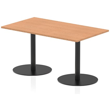 Italia Poseur Rectangular Table, 1400x800x720mm, Oak