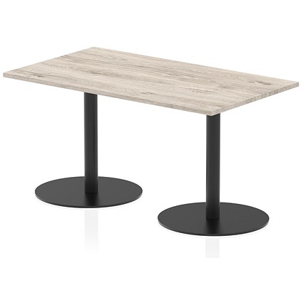 Italia Poseur Rectangular Table, 1400x800x720mm, Grey Oak