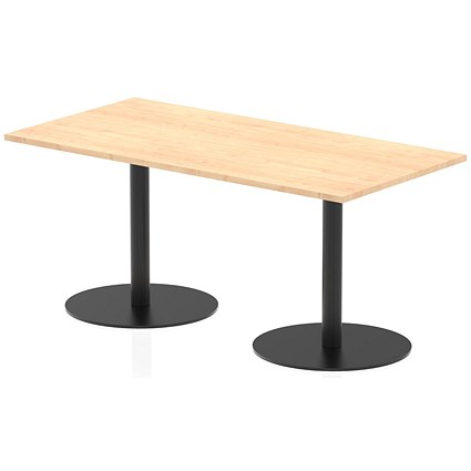 Italia Poseur Rectangular Table, 1600x800x720mm, Maple