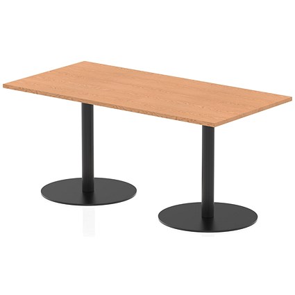 Italia Poseur Rectangular Table, 1600x800x720mm, Oak