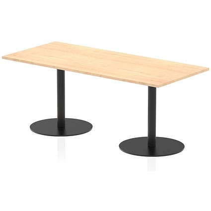Italia Poseur Rectangular Table, 1800x800x720mm, Maple
