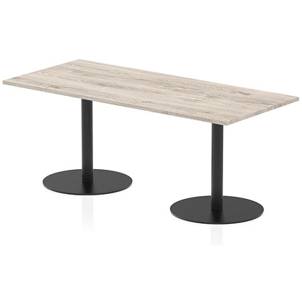 Italia Poseur Rectangular Table, 1800x800x720mm, Grey Oak Italia Poseur Rectangular Table, 1800x800x720mm, Grey Oak