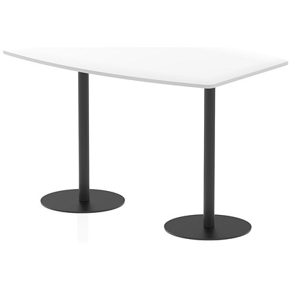 Italia Poseur High Gloss Table, 1800x1200x1145mm, White Italia Poseur High Gloss Table, 1800x1200x1145mm, White