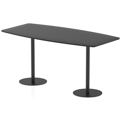 Italia Poseur High Gloss Table, 2400x1000x1145mm, Black Italia Poseur High Gloss Table, 2400x1000x1145mm, Black