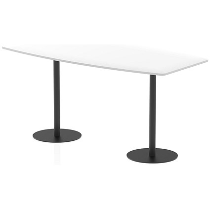 Italia Poseur High Gloss Table, 2400x1000x1145mm, White Italia Poseur High Gloss Table, 2400x1000x1145mm, White