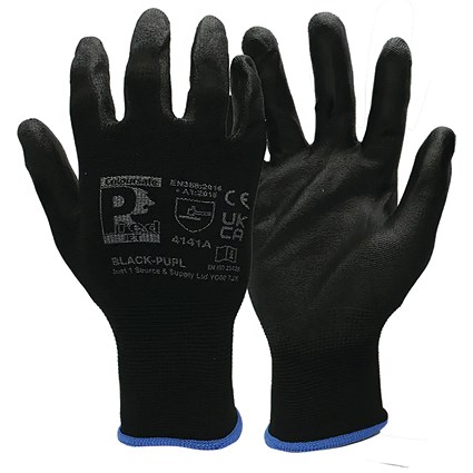 Pred Jet Cut A Gloves Polyurethane Palm Coating 1 Pair Black 8