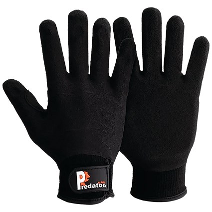 Pred Needle Cut F Safety Latex Needle Gloves 1 Pair Black 10