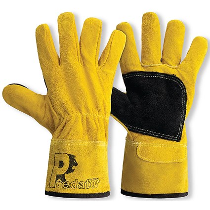 Pred4 Signature Split Leather Glove Gold 10 (Pack of 10)