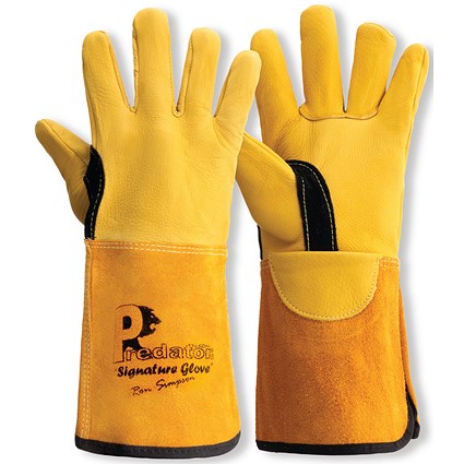 Predator Signature Deerskin Tig Gauntlet 1 Pair Gold 10