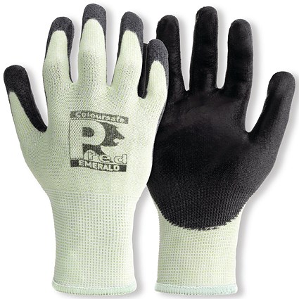 Predator Emerald Coloursafe Cut C Safety Gloves 1 Pair White/Black 9 (Pack of 10)