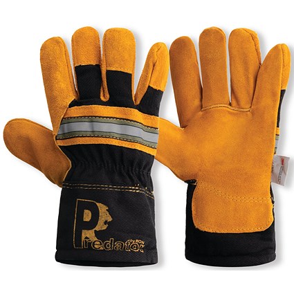 Predator Winter Power Rigger Thermal Split Leather Gloves 1 Pair Yellow 10 (Pack of 10)