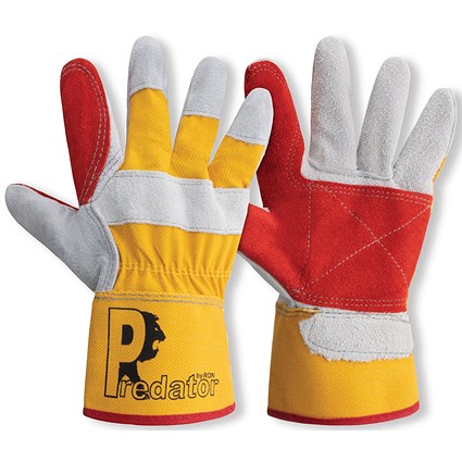 Predator Power Plus Heavy Duty Double Palm Rigger Gloves 1 Pair 10 (Pack of 10)