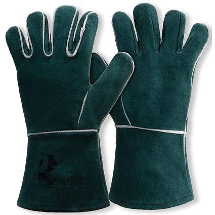 Predator Lightning Reversible Split Leather Mig Gauntlet 1 Pair Green 11 (Pack of 10)