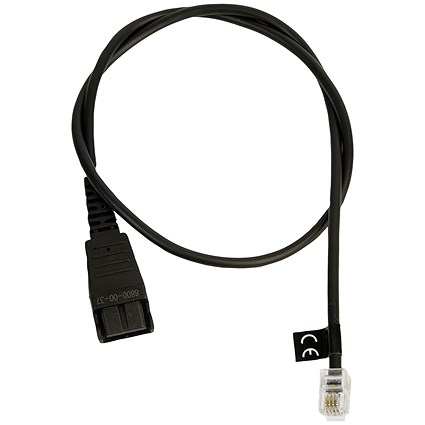 Jabra Quick Disconnect (QD) to Modular RJ Extension Cord for Cisco IP Phones 8800-00-37