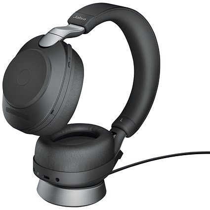 Jabra Evolve2 85 Headset with Charging Stand USB-A Unified Communication 28599-989-889 Jabra Evolve2 85 Headset with Charging Stand USB-A Unified Communication 28599-989-889