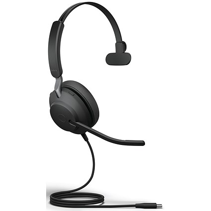 Jabra Evolve2 40 SE Monaural Wired Headset, USB-A, UC Version